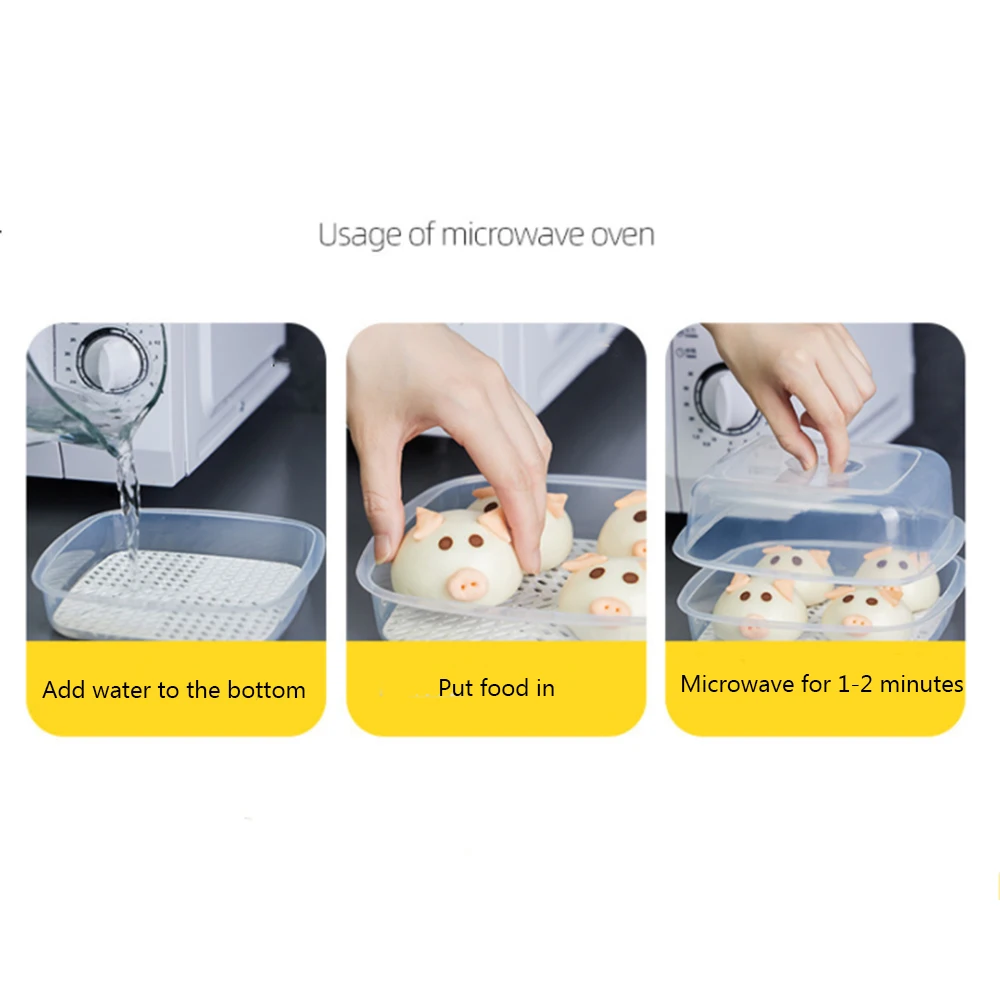 1 шт. пластиковый отпариватель для микроволновой печи с крышкой кухонный