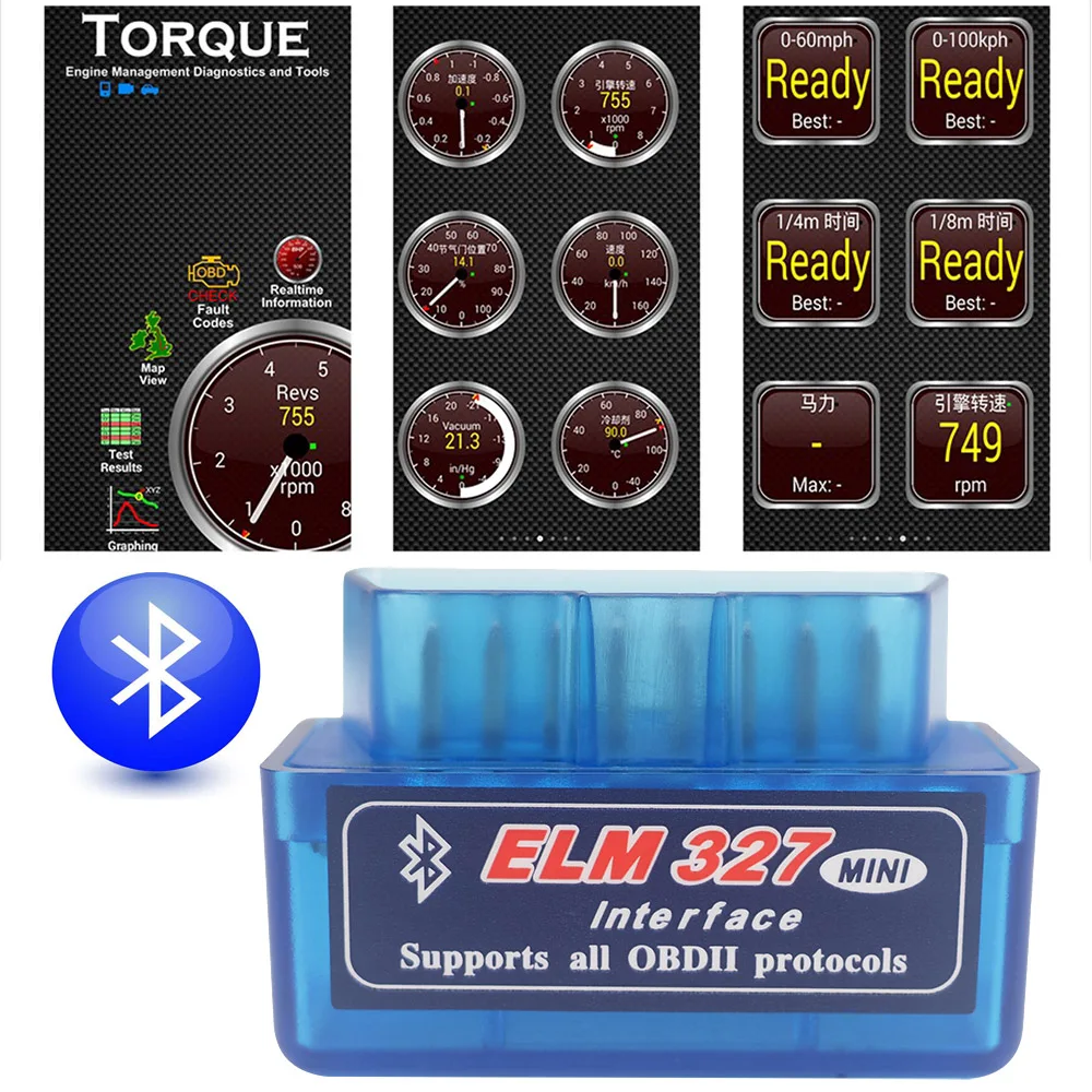 Инструменты для диагностики автомобиля Bluetooth OBDII 2 elm327 V1.5 сканер Код ридер адаптер