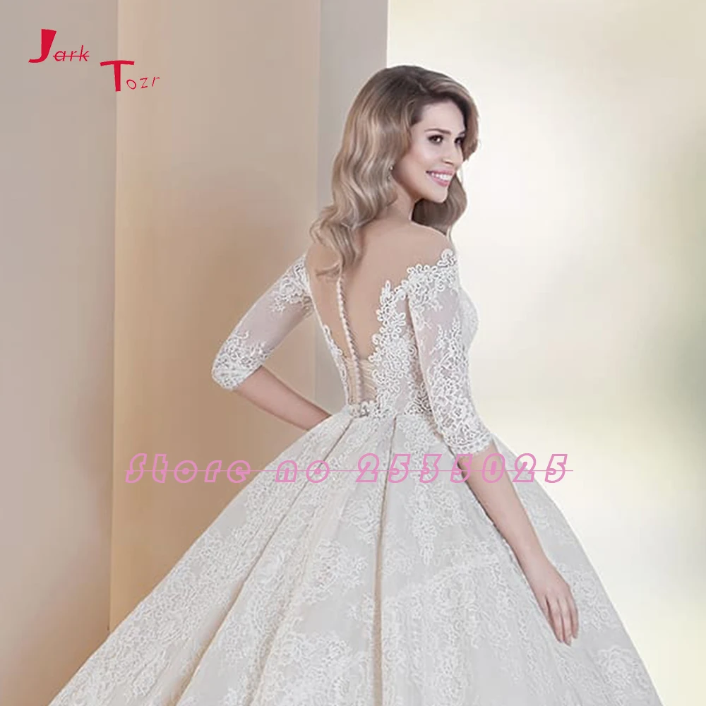 Принцесса с коротким рукавом и аппликацией Кружева бальное платье Свадебные