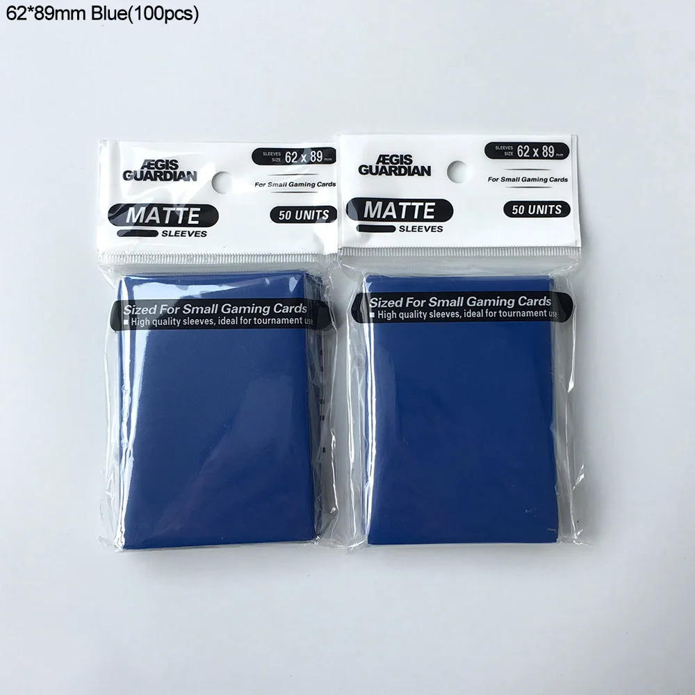 62x89 Blue (100ps) Матовый маленький размер(62X89 мм), палубная карта, защита для карт Yu Gi Oh, маленький размер, рукава для карт Yu-Gi-Oh - Цвет: 62x89 Blue (100ps)