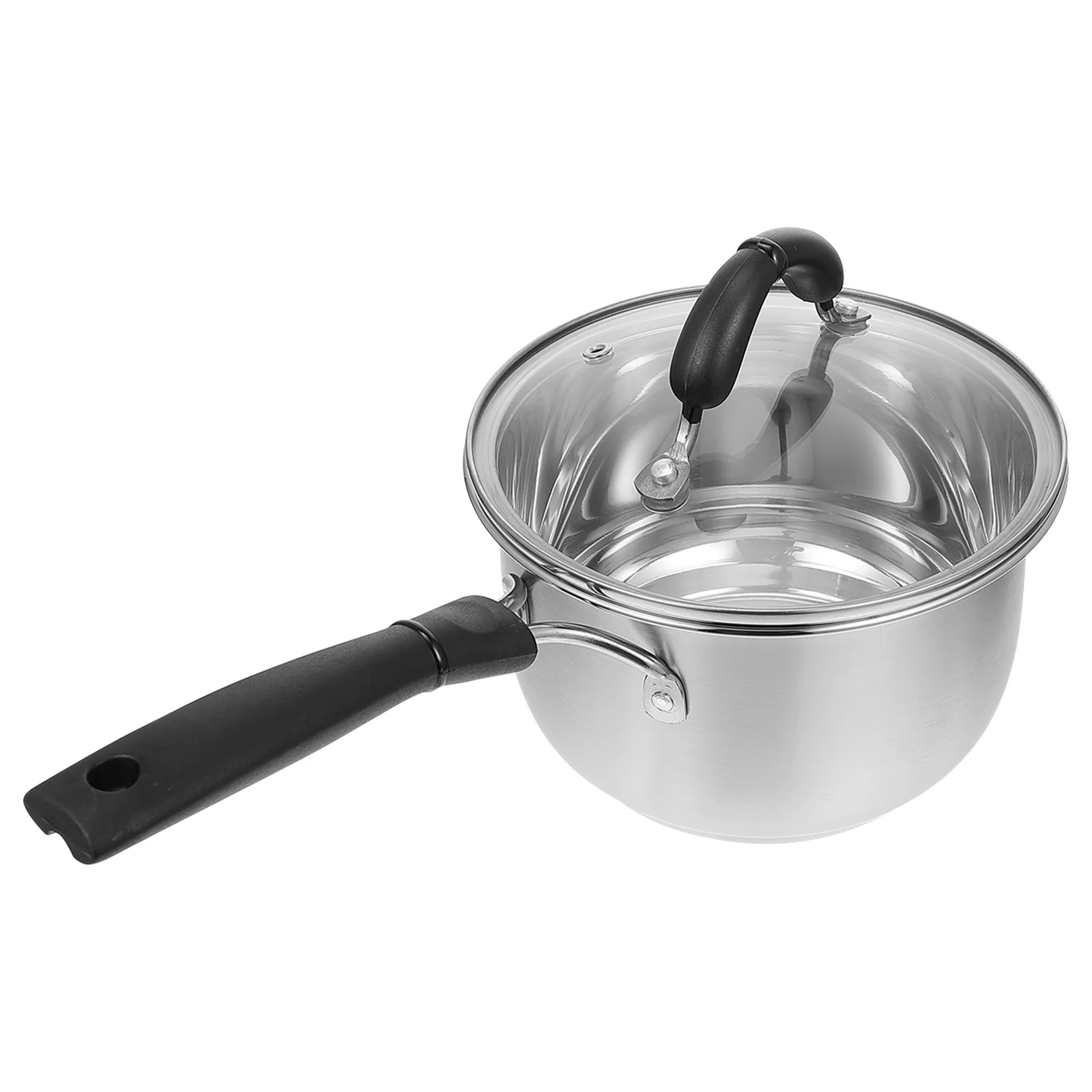 

1Pc Stainless Steel Noodle Pot Single Handle Instant Noodle Soup Pot (Silver)