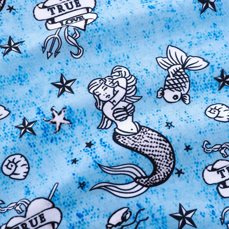 2018 Детский комбинезон для маленьких девочек с принтом Русалочки без рукавов