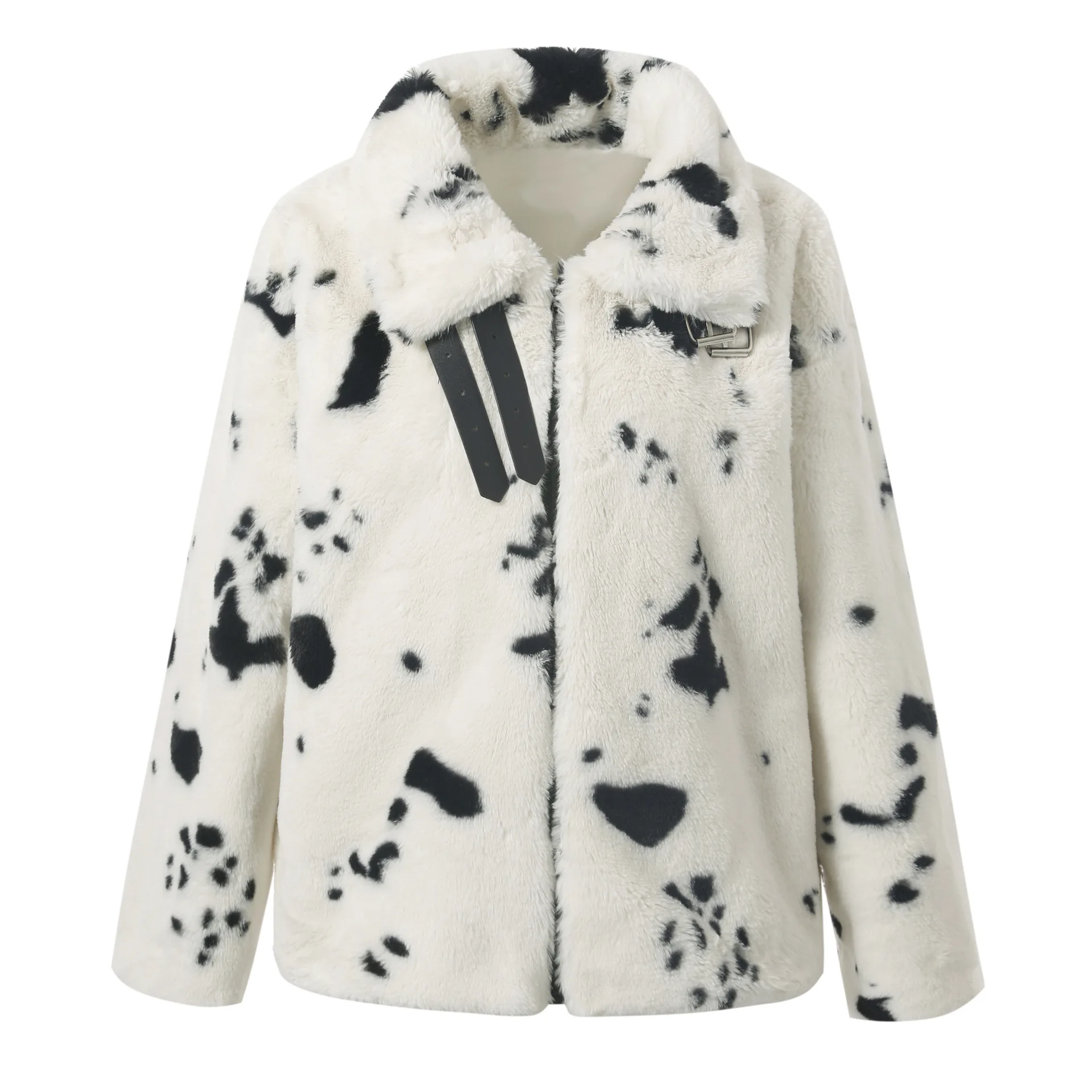 Collar Plush Coat 2021 Wool-like Coat Warm Winter Women Fur Coat Thickened Women's Clothing