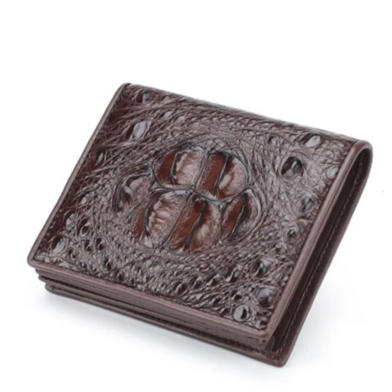 Новый роскошный брендовый кошелек из крокодиловой кожи модная мужская