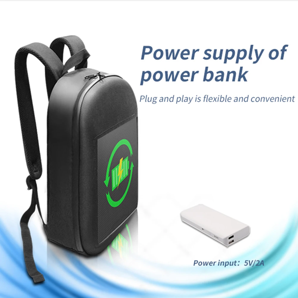 

Women Print Bag Travel Laptop Bag LED Screen Display Backpack Wireless Business Travel Laptop School Bag Women Men