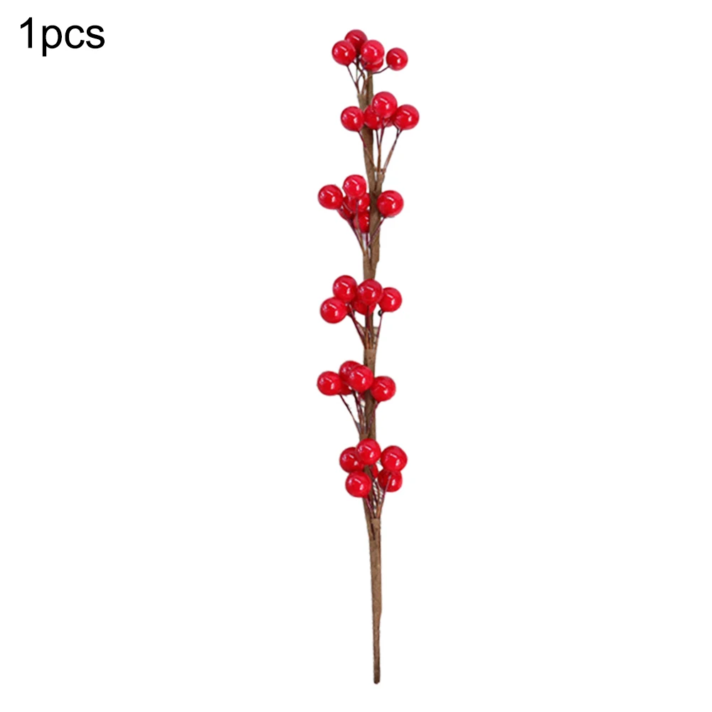 Рождественские ягоды искусственная сосна конус красные фрукты для рождества