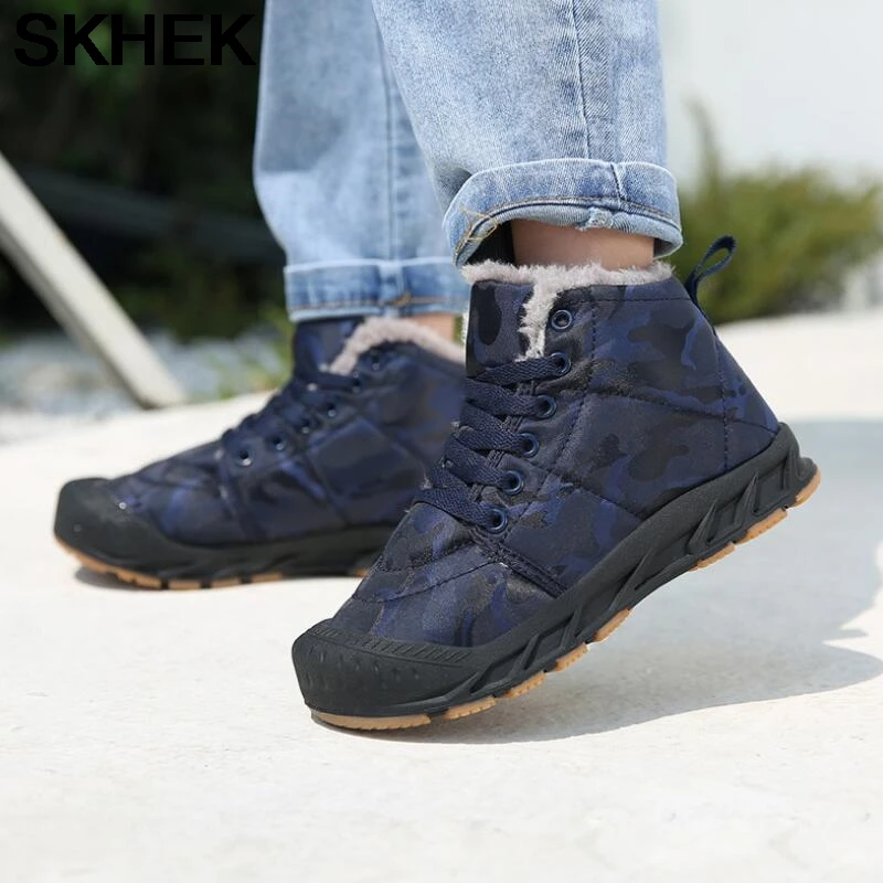 Зимние ботинки SKHEK для мальчиков детские зимние детская обувь кроссовки теплая