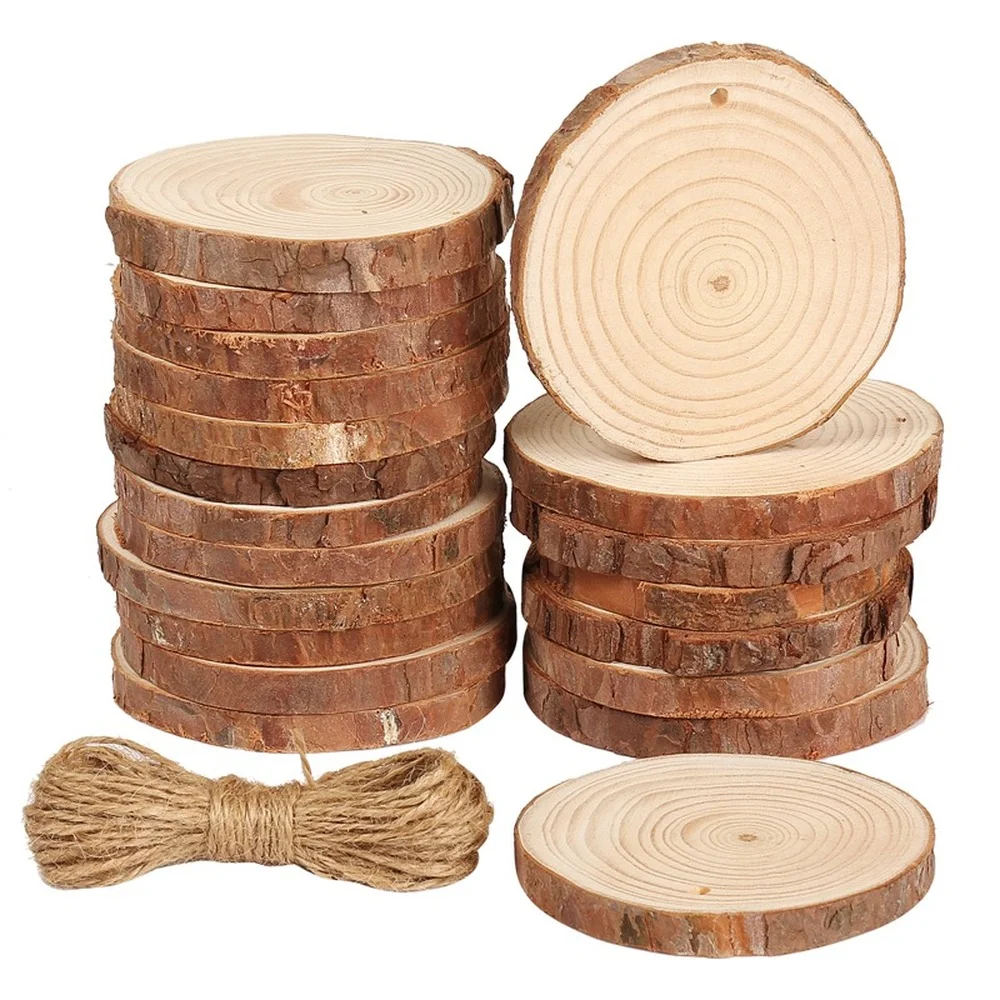 1 шт. необработанные натуральные деревянные ломтики предварительно