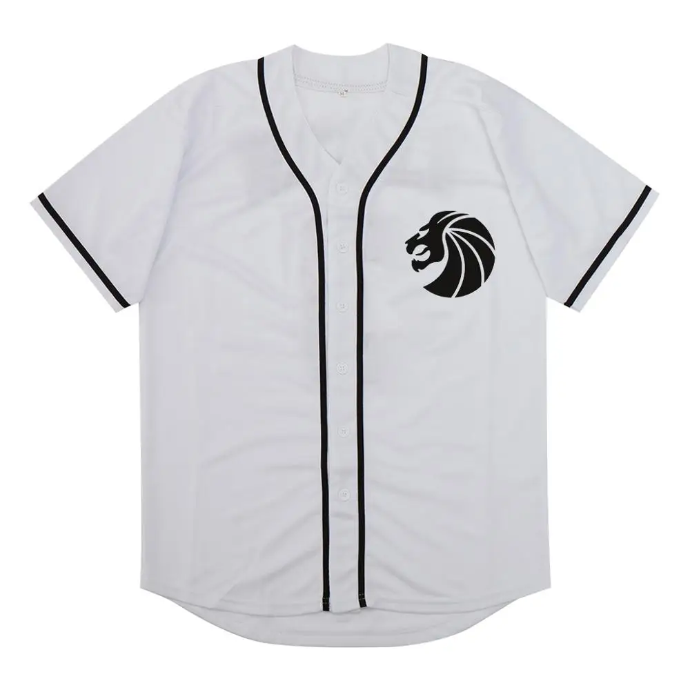 Трикотажная мужская бейсбольная майка белая черная с вышивкой бесплатная