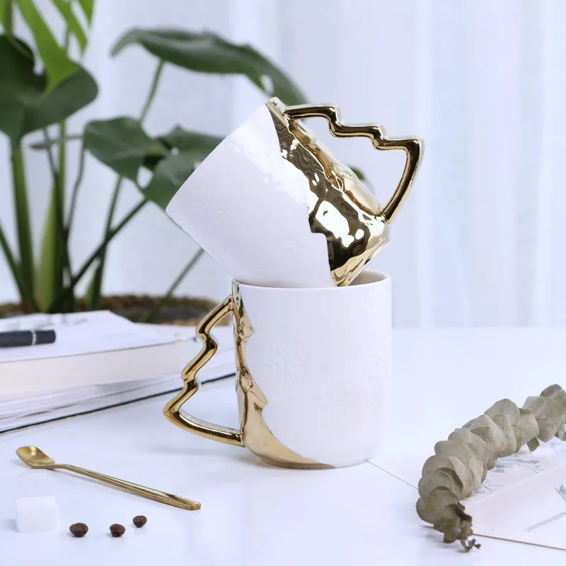 Роскошная креативная позолоченная кружка в скандинавском стиле для