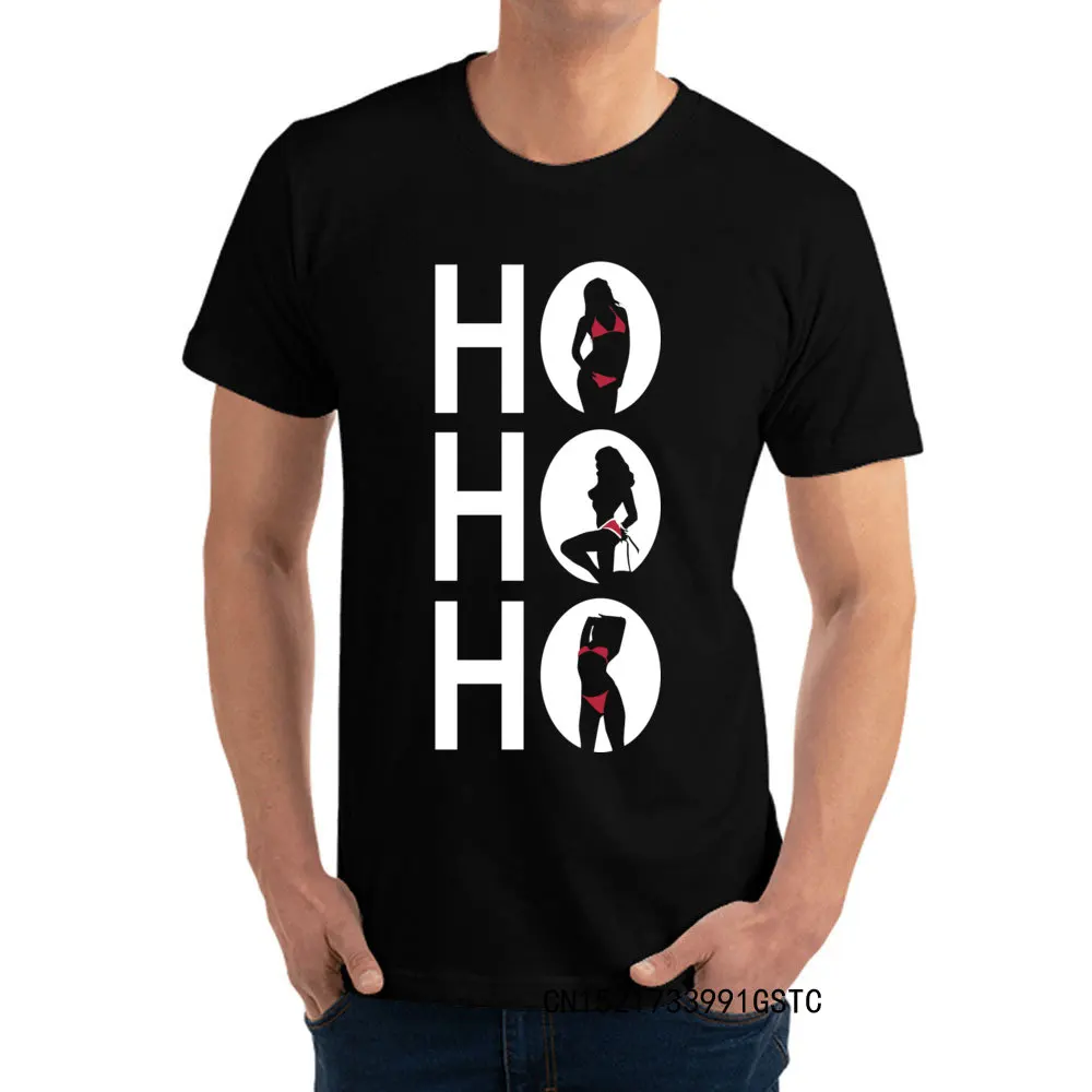 Футболка мужская с коротким рукавом пикантная Рождественская хлопковая ткань