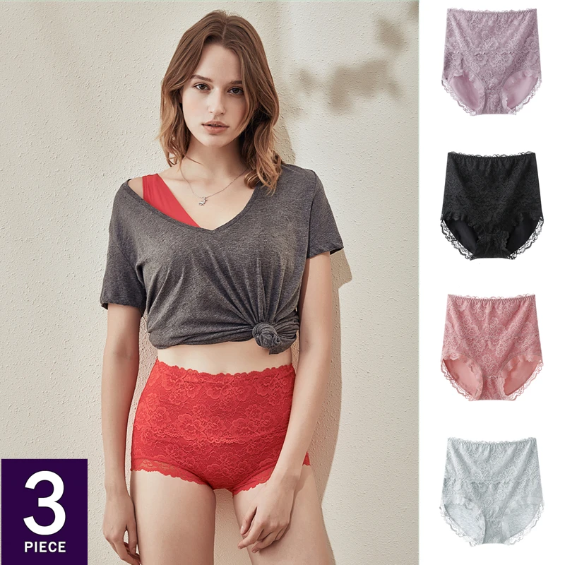 Женские кружевные трусики размера плюс сексуальное нижнее белье с высокой