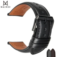 maikes luxury genuine leather watch band soft cowhide leather strap bracelet for tudor citizen hamilton watchbands