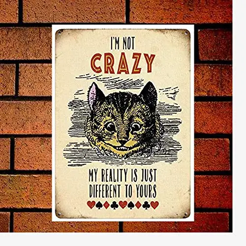 

Crazy 12x16 Vintage Decor Tin Sign