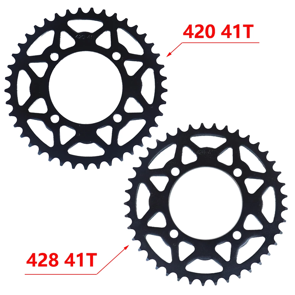Цепи 420/428 цепи 41 Т звездочки мотоцикла Задняя звездочка Cog для внедорожника 110cc 125cc