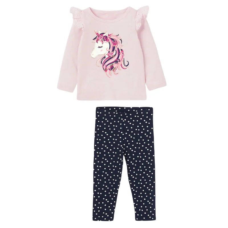 

SAIEROIAD Girls Unicorn Gold SequinClothing Set Children Long Sleeve Clothes Outfits Kids Autumn Baby Girl Costume Cotton Suits
