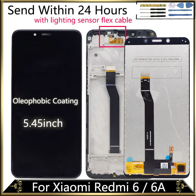 ЖК дисплей 5 45 дюйма с рамкой для Xiaomi Redmi 6 6A сенсорным экраном в сборе