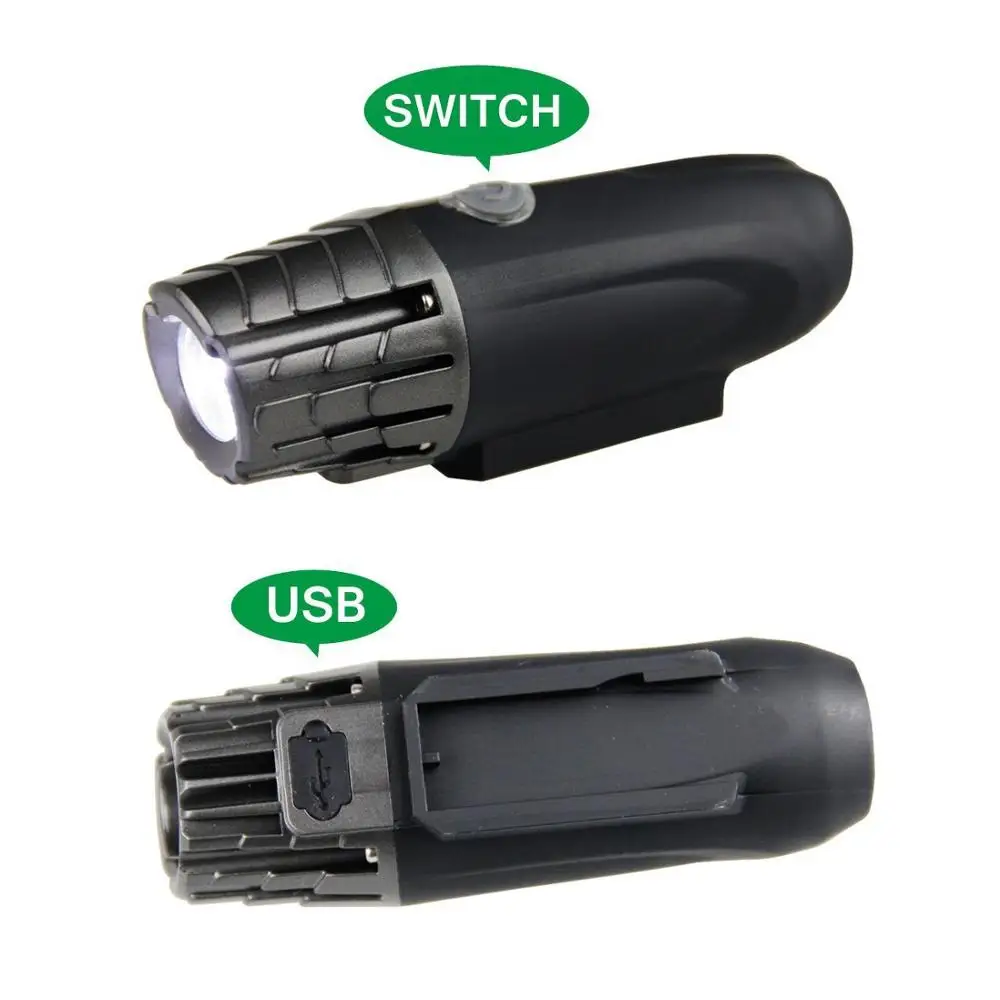 MTB Front Bicycle Light Rear Set Night Cycling LED Headlight Taillight USB Rechargeable Lamp Mountain Bike Accessories | Спорт и