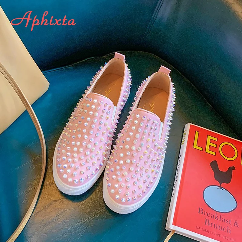 Туфли Aphixta женские на плоской подошве кожаные лоферы платформе Студенческая