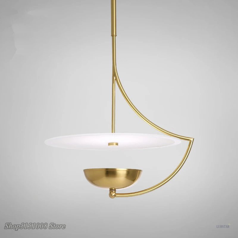 Подвесной светильник в стиле пост модерн латунь скандинавский медный