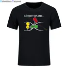 Мужская футболка Ohm's Law Version2, Модная хлопковая футболка, стильная футболка с объяснением электричества для мужчин, футболка с коротким рукавом