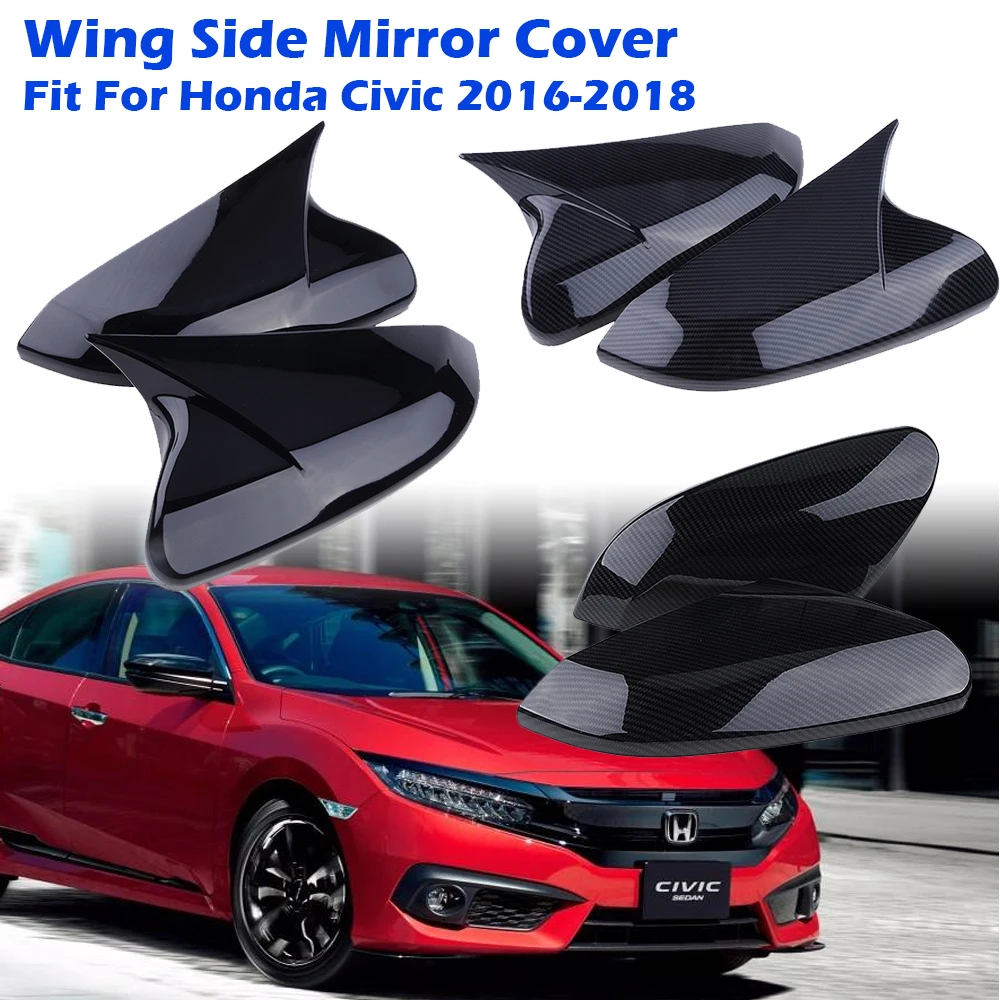 

Side Rearview Mirror Cap Wing Mirror Cover Fit For Honda Civic 2016 2017 2018 Car Accessories