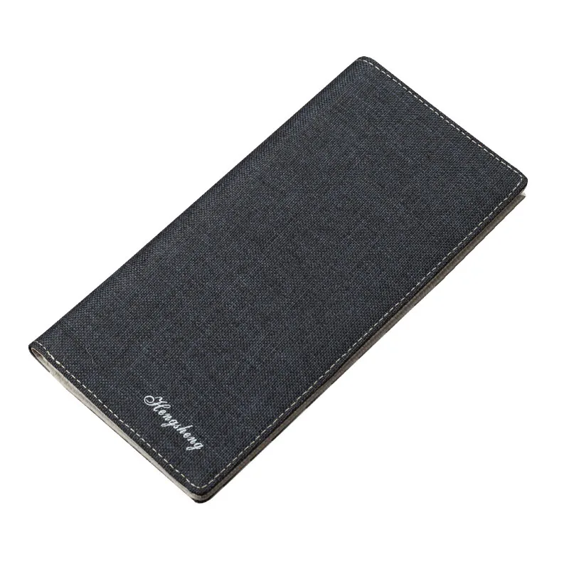 Brand Wallet Men Fashion Mens Bifold Wallets Slim Canvas Long Clutch Purse Male Coin Holder Purses Carteira Masculina | Багаж и сумки