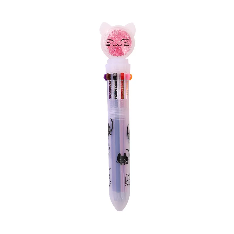 1 шт Kawaii ручка шариковая милый кот милые разноцветные ручки креативные шарики