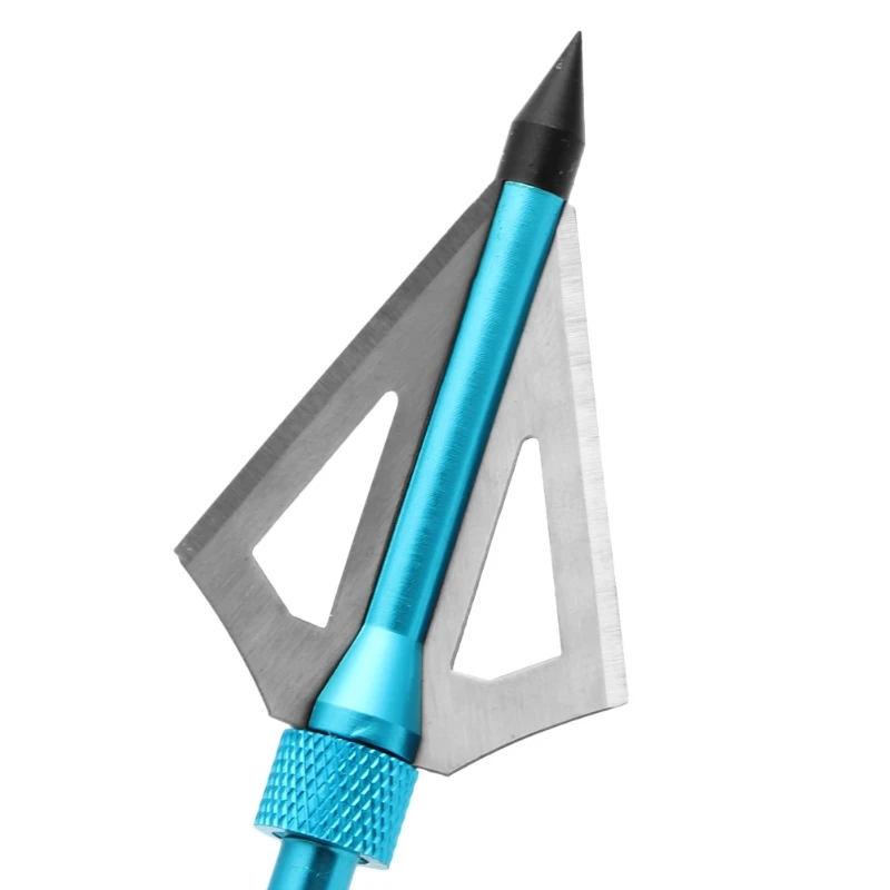 

6 pcs Archery Hunting Broadheads 100 Grain 3 Blade Broad Screw Tips Arrow Heads for Shooting Training Drop Shipping 2021 New