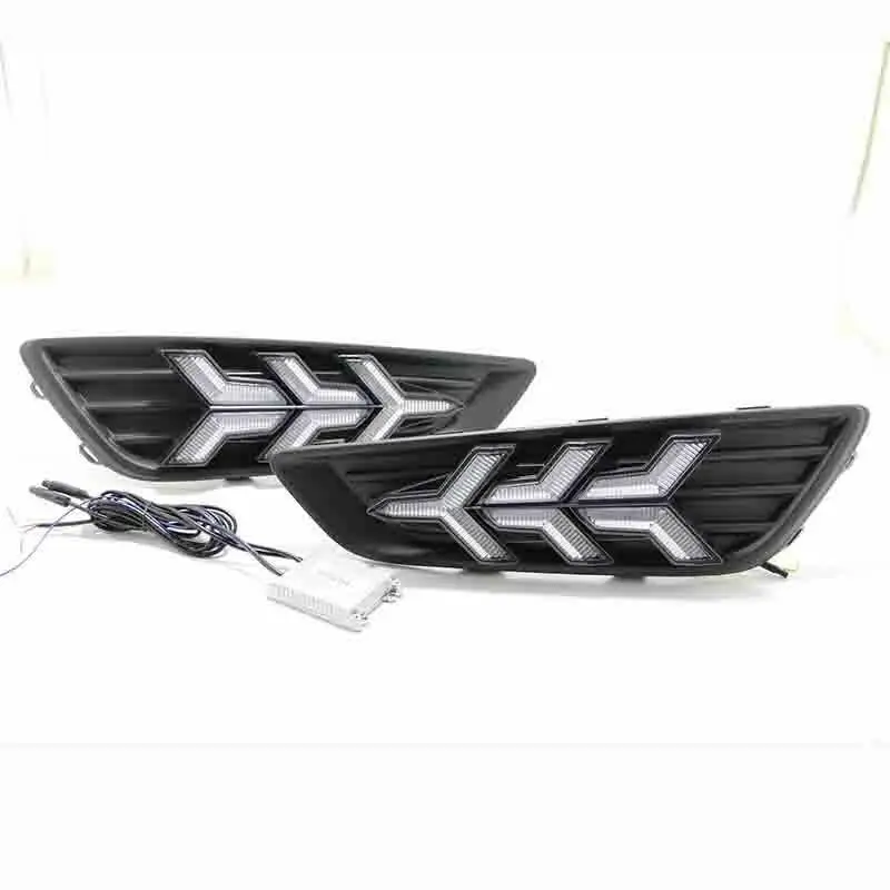 

Daytime Running Light For Ford Focus 3 MK3 2015-18 Yellow Turn Signal 2PCS LED