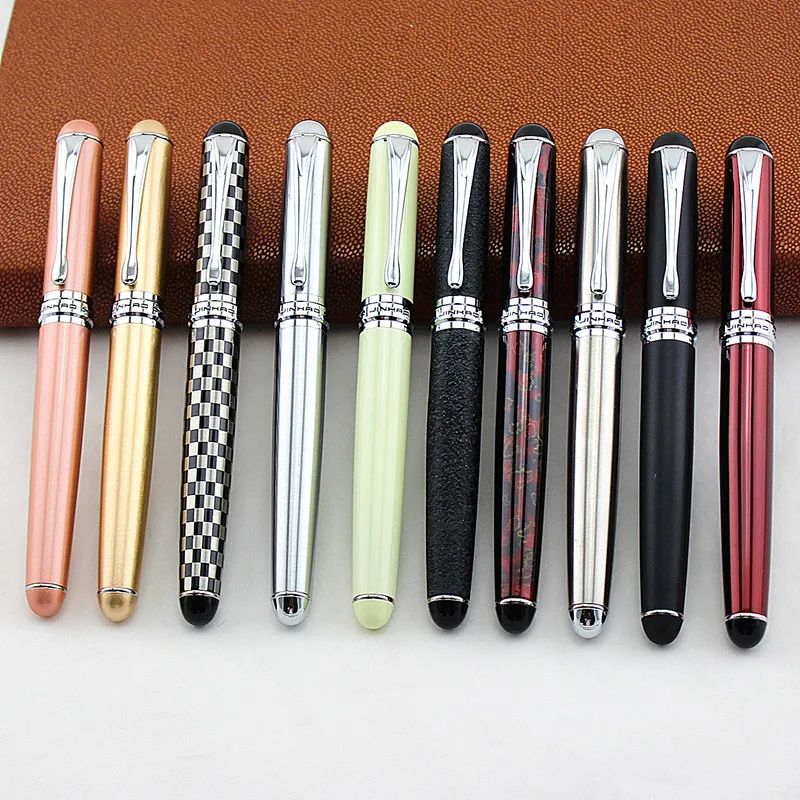 Jinhao 750 матовый черный лакированный с серебряной отделкой перо для каллиграфии