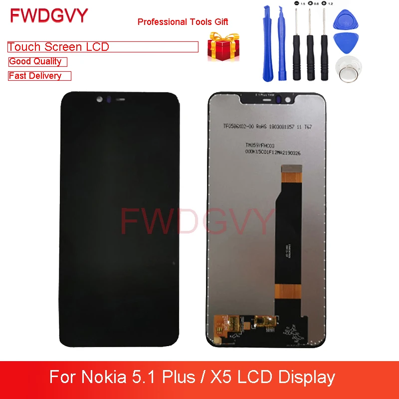 Для Nokia 5 1 Plus / X5 ЖК-дисплей сенсорный экран дигитайзер в сборе полный комплект