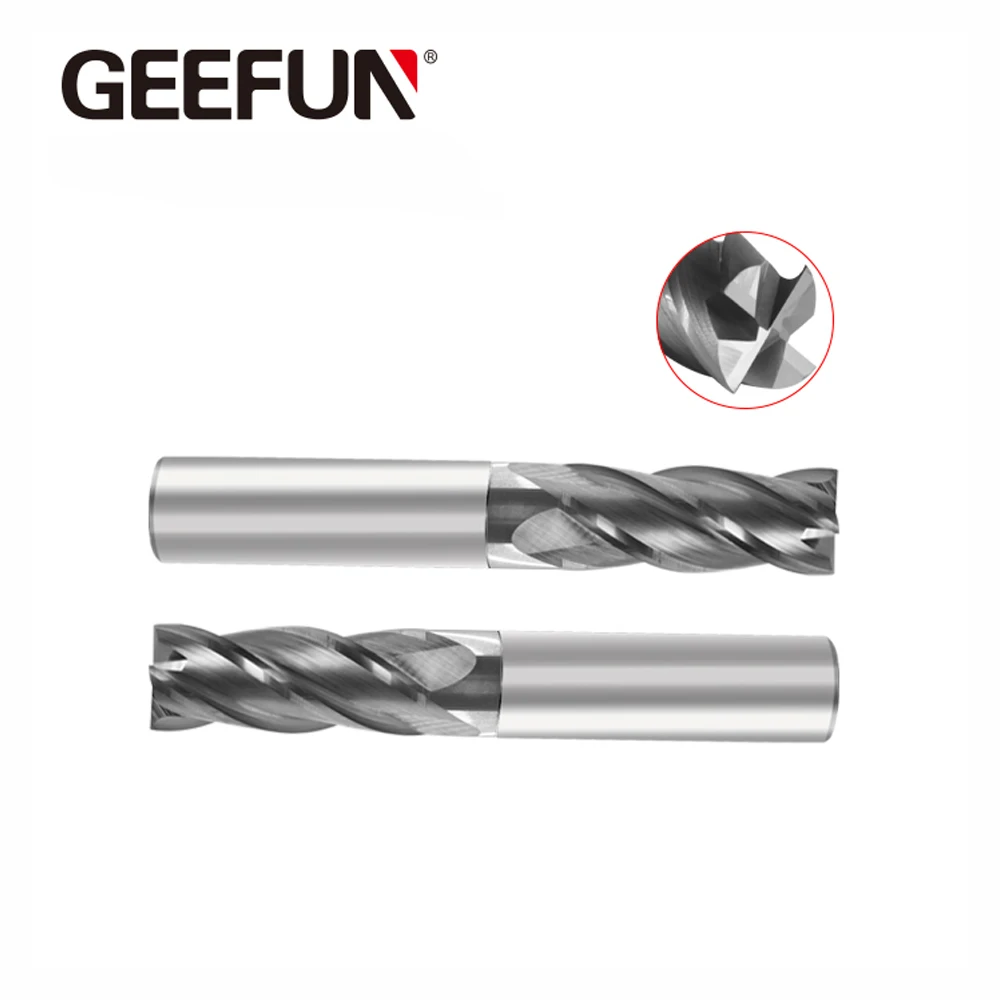 JF HRC50 NOR Tungsten Solid carbide 4Flute Straight shank Square end mill TiAlN Coated CNC Machine Tools Maching | Инструменты