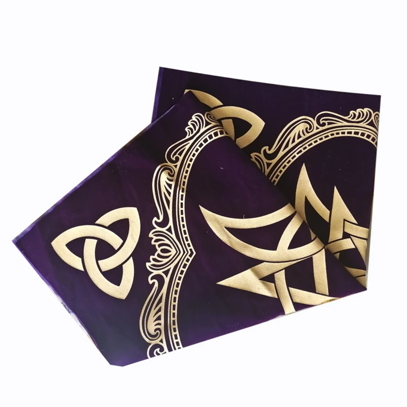 

Triple Moon Pentacle Altar Cloth Tarots Cards Game Tablecloth Board Game Pad RXBB