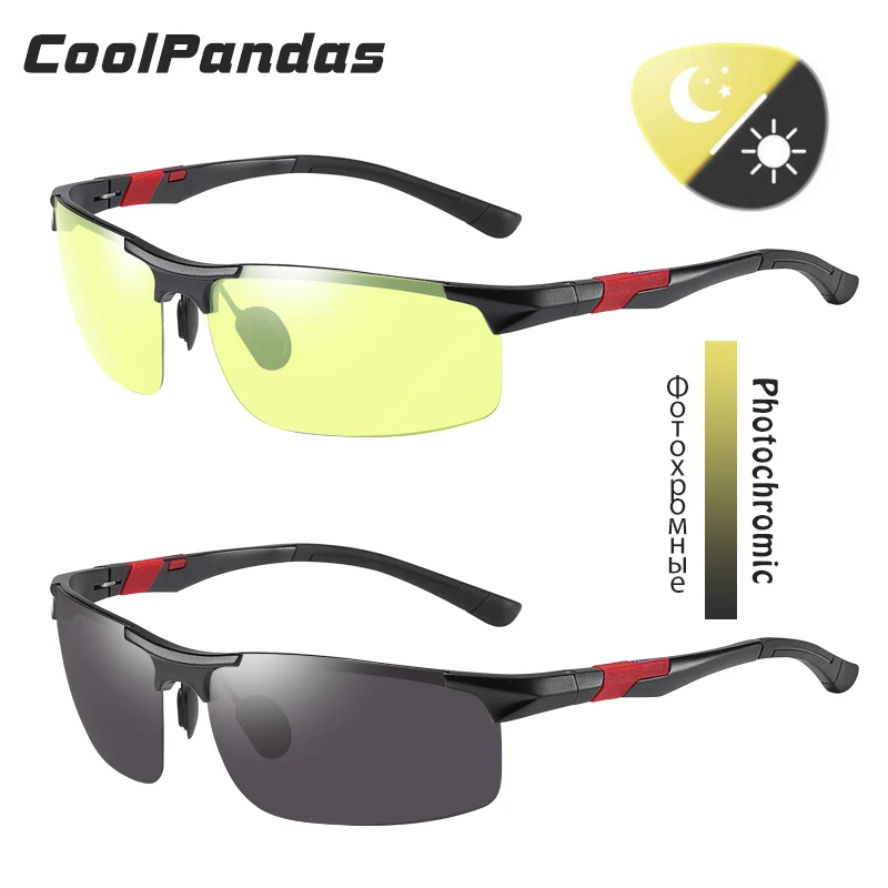 Мужские фотохромные солнцезащитные очки CoolPandas из алюминиево магниевого сплава