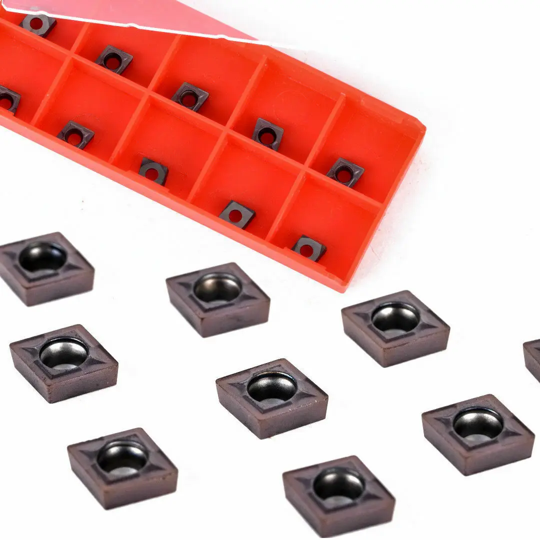

10PCS CCMT060204 Carbide Inserts CCMT0602 For Lathe Turning Tool Holder