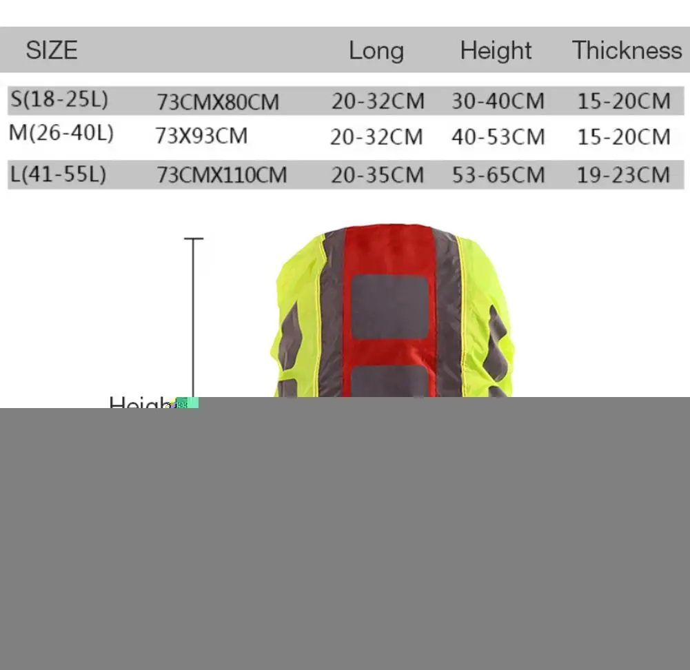 M Чехол для уличной сумки водонепроницаемый светоотражающий рюкзак пылезащитные