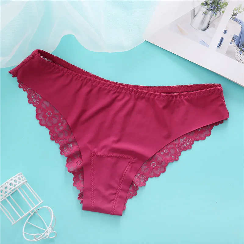 1 шт. сексуальное нижнее белье женские кружевные трусики низкая талия Бесшовные