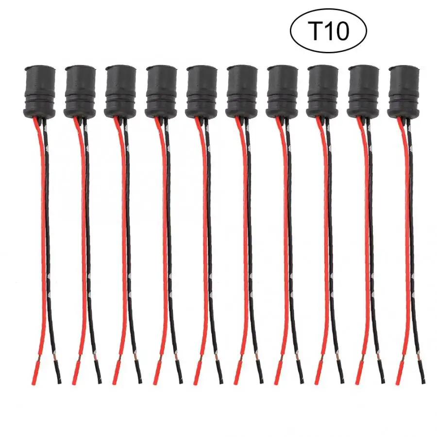 10 шт./компл. DC 12 V мужской W5W T10 мягкий светильник лампа Разъем Держатель для