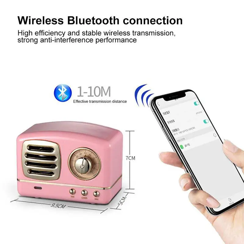 

Retro Hifi Stereo Bluetooth V4.1 Speaker Portable Wireless Vintage Speaker 2 (2.0) 5W Plastic 3W DC Full-range 50hz-20khz