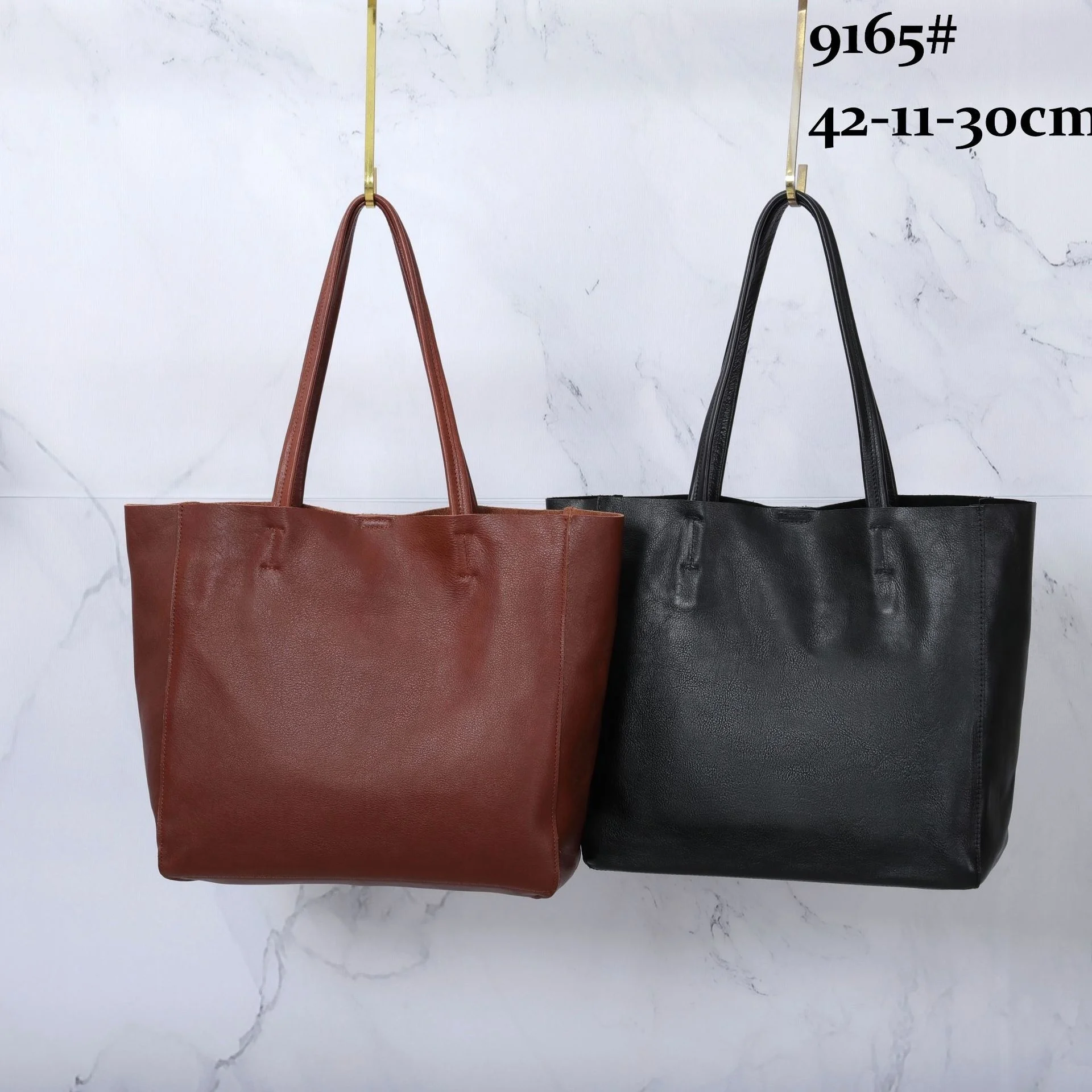 

Bag female 2021 new single shoulder bag large bag planting mixed with cow leather fashion simple leather high-capacity