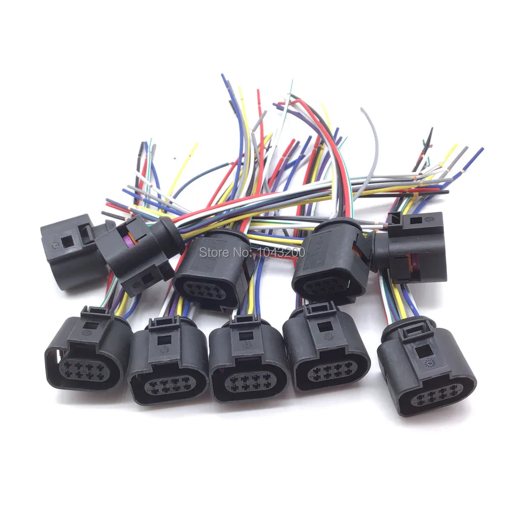 10 x для SEAT AUDI VW Skoda VAG 8 контактный разъем с проводным кабелем 1J0973714 заднего датчика