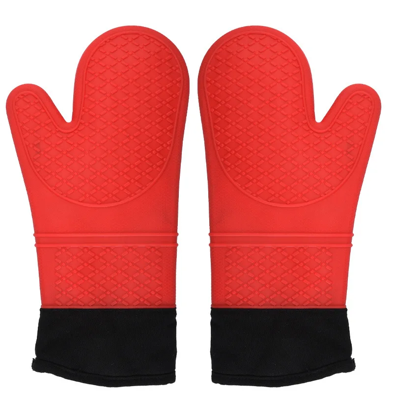 

Silicone Oven Mitt and Pot Holder 4 Piece Set, Includes 2 Soft Slip Resistant Flexible Kitchen Cooking Mitts and Mats