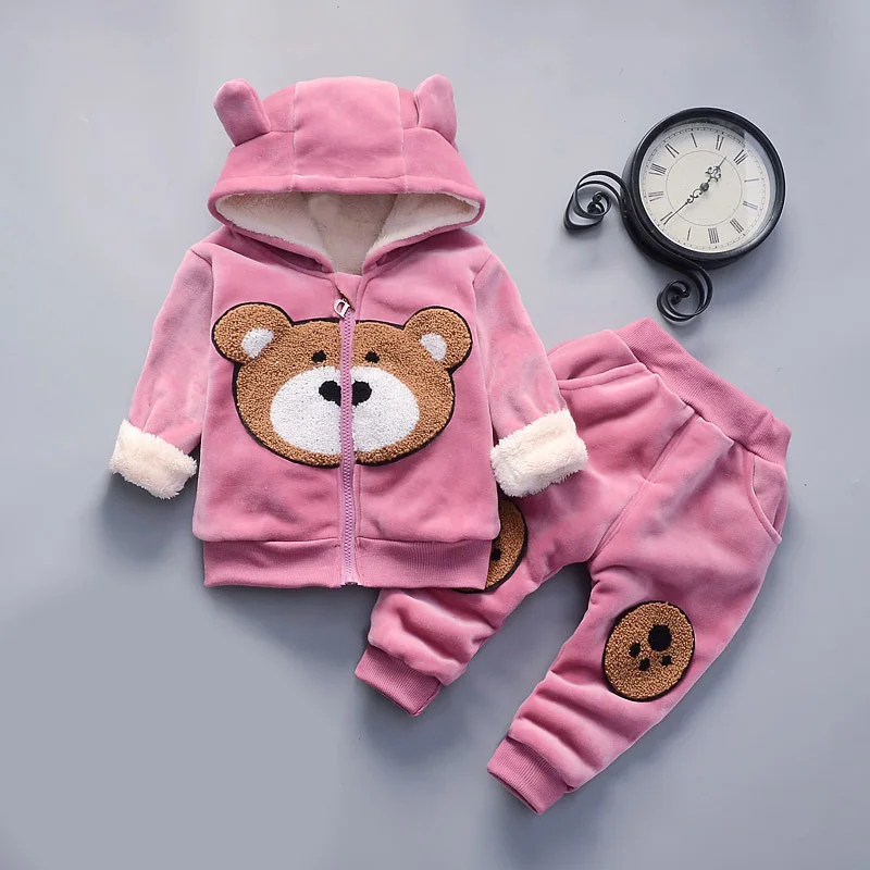 Bear Leader/Новинка 2021 года теплая зимняя одежда для маленьких мальчиков комплект из 2
