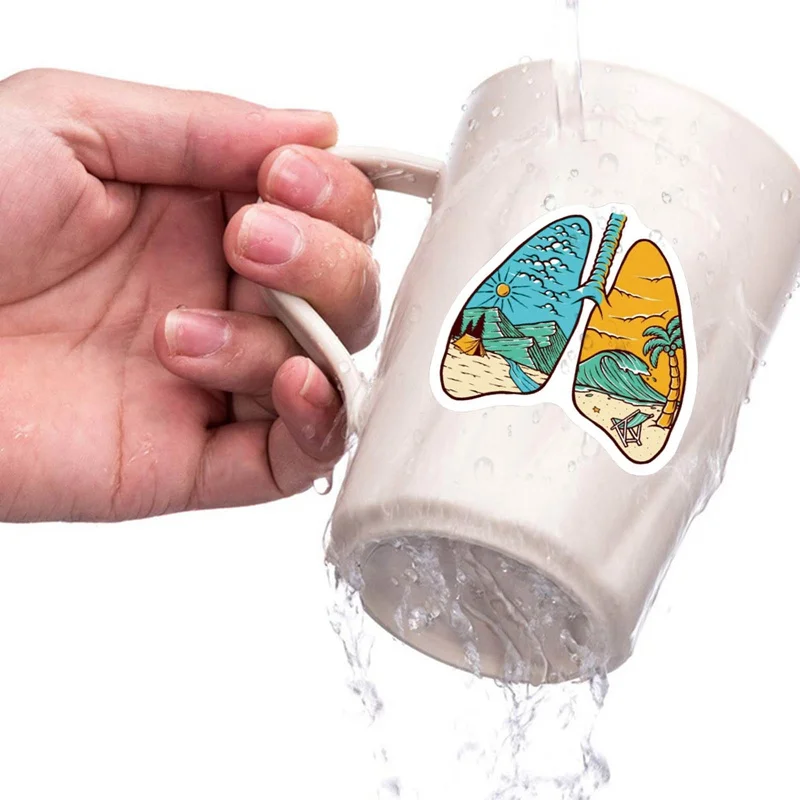 

50 pieces of outdoor hiking graffiti stickers cute water cup computer suitcase pvc waterproof decoration