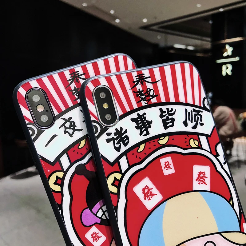 Милый чехол с рисунком Супермена пекарни из закаленного стекла + мягкий ТПУ для