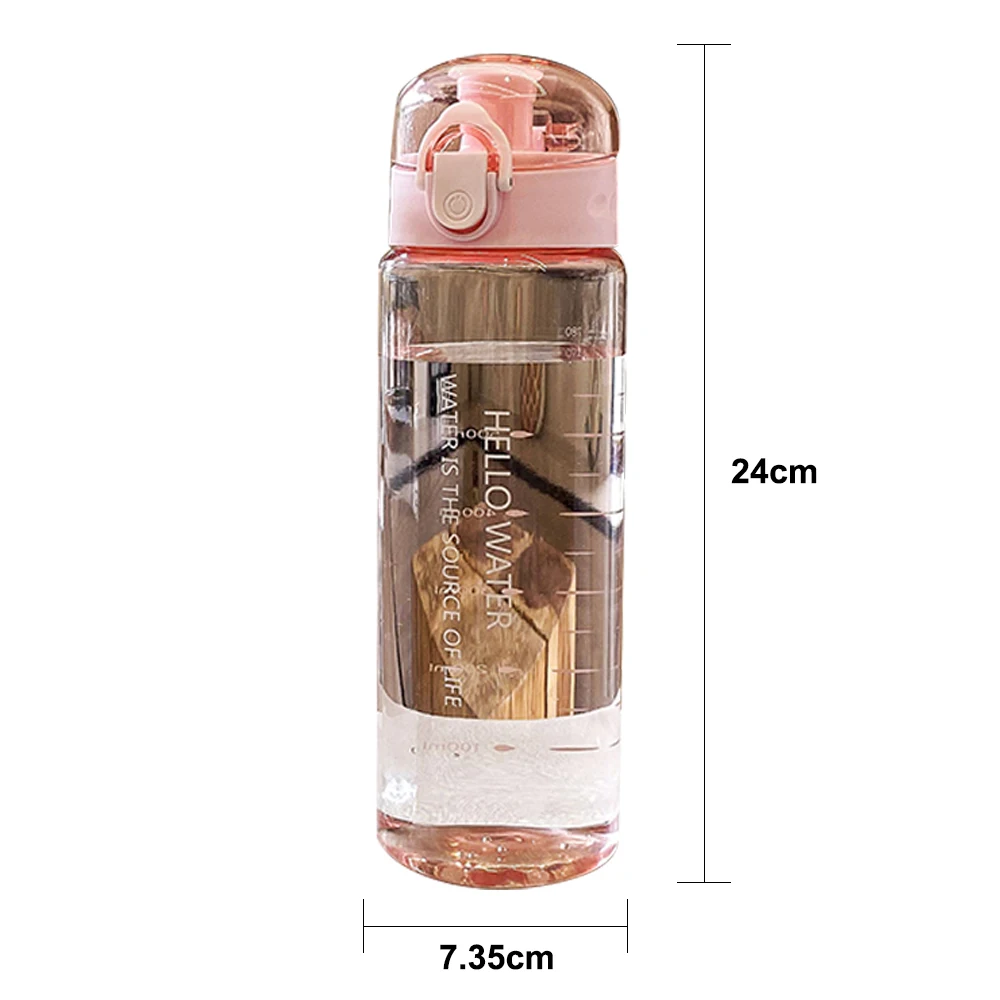 

780ml Sports Water Bottle Outdoor Water Bottle with Straw Plastic Portable Water Cup Dinkware Camping Bike Bottle Kitchen Tools