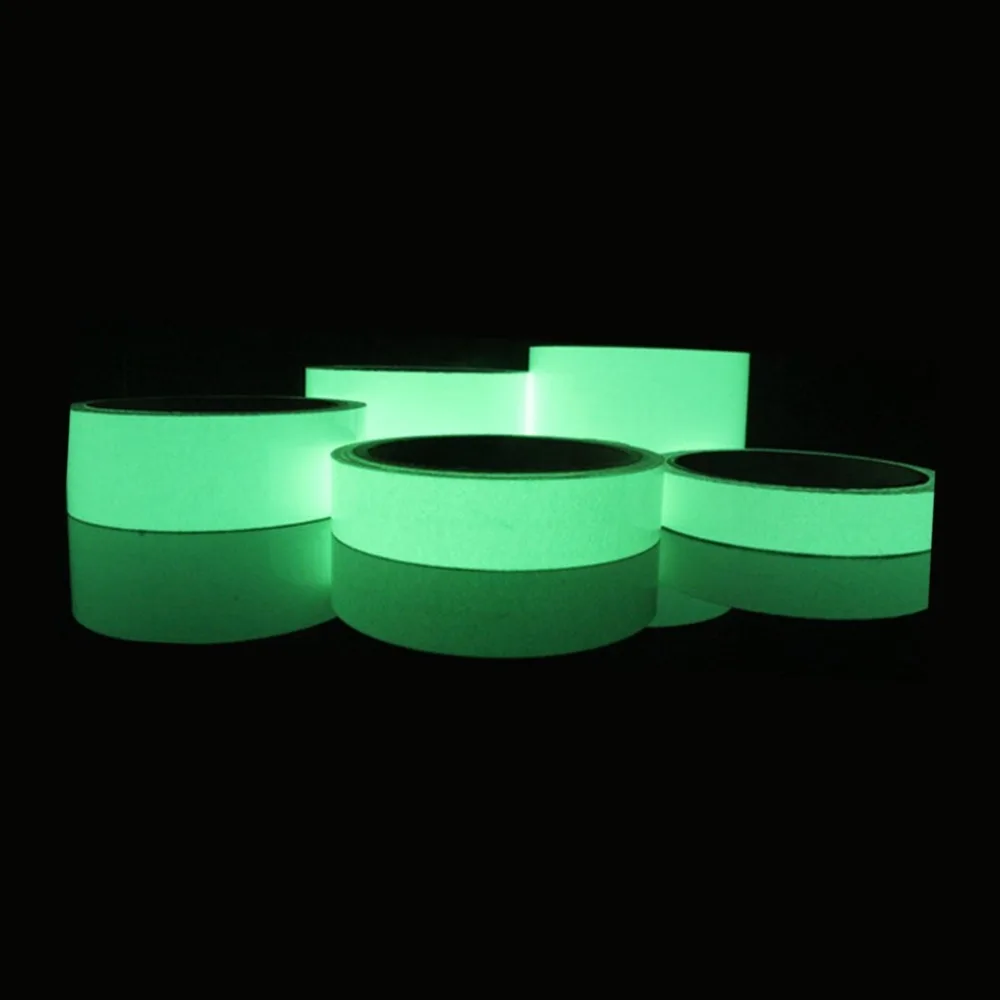 

Green Glow Tape Safety Sticker Removable Luminous Tape Fluorescent Self-adhesive Sticker Glowing Dark Striking Warning Tape