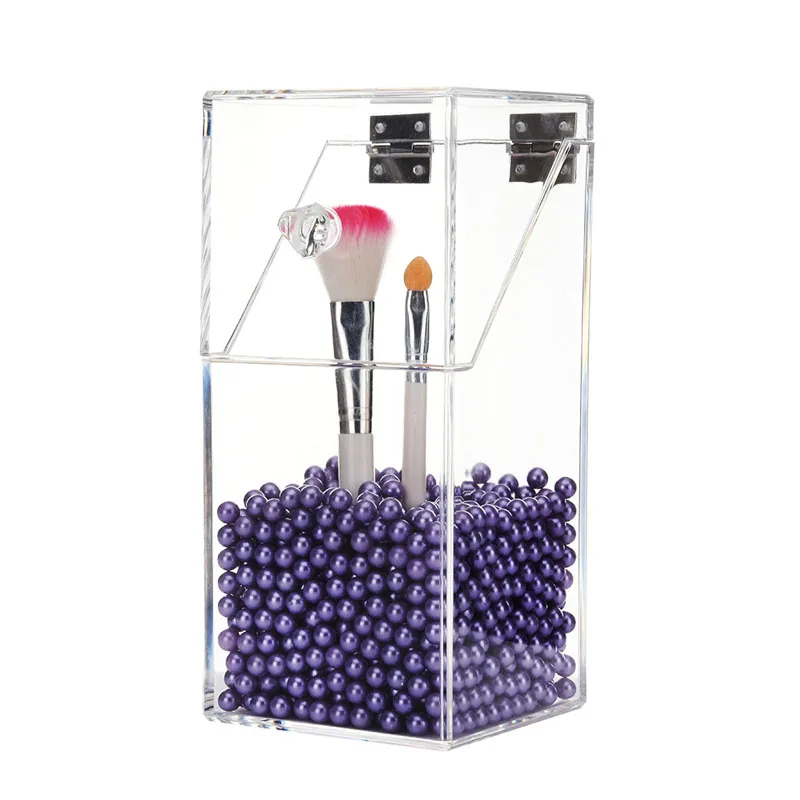 

New Clear Acrylic Makeup Pearls Box Makeup Organizer Lipstick Makeup Brush Holder Eyebrow Pencil Organizer Cosmetic Storage Box