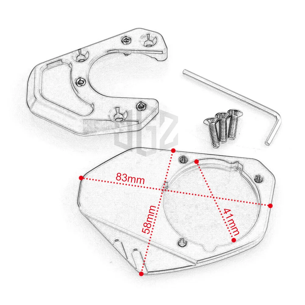 Алюминиевая пластина Увеличителя для мотоцикла CNC боковая подставка